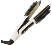 Plancha de Pelo Profesional 2 en 1, Alisa y Riza, Placas de Cerámica, Calentamiento Rápido PTC, 8 Niveles de Temperatura, Pantalla LCD, Cable Giratorio 360°, Apagado Automático, Ideal para Todo Tipo de Cabello, el mejor precio  - Extrahouse