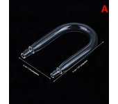 Aquarium U Shaped Air Pipe Connector Fish Tank Co2 Oxygen Tube Check Valve Glass Tube For Co2 Diffuser Air Pump Accessories
