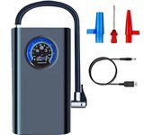 Inflador de ruedas, compresor electrico de aire para coche, inflador de neumaticos portatil para coches, bicicletas, globos, colchones, etc. MDHL