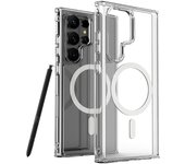 TPU For MagSafe Magnetic Wireless Charging Transparent Case For Samsung Galaxy S24 S23 S22 Ultra Plus Shockproof Silicone Cover