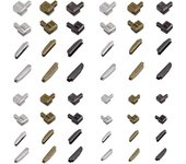 12 Sets Metal Zipper Latch Slider Retainer  #3#5#8#10 Insertion Pin Zipper Bottom Zipper Stopper for Metal Zipper Repair Zip