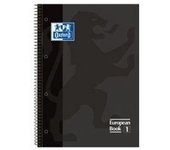 OXFORD BLOC EUROPEAN A4 80H 4 TALADROS T/E 5MM OXFORD GRIS CAJA:5 unidades  VARIOS PAPELERIA