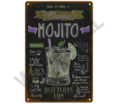 Metal Sign Vintage Tin Signs Retro Decorations Gin & Tonic Cocktail Plate Decorative Poster Plaque Bar Kitchen Home Wall Decor