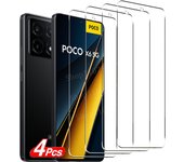 1-5Pcs Screen Protector For Poco X6 X5 X4 X3 NFC M6 M5 M4 Pro 5G Tempered Glass For F6 F5 F3 F4 GT Pro C65 C40 Protective Glass