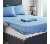 Sábanas de Algodón tamaño Queen-Sábanas de Algodón Egipto de 600 Hilos, suave, transpirables y refrescantes, with Bolso Profundo, Juego de 4 piezas, color Blanco