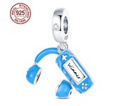 Original Charms 925 Sterling Silver Music Series Rock Guitar Beads Fit Pandora Bracelet DIY Charm For Women Jewelry Fashion Gift