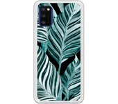 Funda compatible con Samsung Galaxy A41 - Be Unique Funda Gel helechos fondo negro