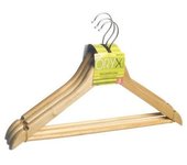 Percha Oryx Madera Curva 450 mm. (Pack 3 Piezas)