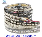 DC5V WS2812B 5m/Roll 30/60/144leds/m Black/White PCB IP30/IP65/IP67 5050RGB Individually Addressable Smart led pixel strip light