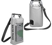 Bolsa Seca impermeable de 2L con Correas para los Helbros, Bolsa impermeable con Tapa enrollable Para La Playa, Natación, Paseos en Bote, kayak, Oar y Aventuras en el océano.