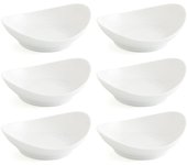 QUID GASTRO FUN Set 6 Tapas Ensaladilla Porcelana Blanca 14CM - Blanco Brillo Blancura y Resistencia - Alta Calidad Resistente - Apto Microondas - Apto Lavavajillas