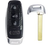 YIQIXIN Smart Car Key Shell For Audi A1 A3 A4 A5 A6 C8 A7 A8 Q3 Q5 Q7 Q8 2017 2018 2019 2020 2021 2022 3 Button Fob Cover Case