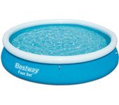 VidaXL Piscina hinchable Fast Set Bestway 5377L redonda azul Ø366x76 cm