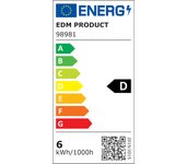 bombilla lineal led 78mm r7s 5.5w 800lm 6400k luz fria ø1,6x7,8cm edm