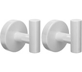 2 Piezas de Toalla Gancho Colgador Toalleros de Gancho para Baño de Pared de SUS 304 Acero Inoxidable Percha Perchero para Colgar para Sombrero Ropa Abrigo Cocina Oficina Hogar (Blanco)