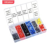 Ferrule Crimping Tool Kit,Wire Ferrules Crimpers Pliers Kit, Ratchet Tools with Terminals Connectors AWG24-10 wiring connectors