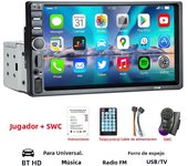 HIPPBQCC Car Radio 7 inch 1 Din Stereo MP3 MP5 Multimedia Player Support SWC/AUX/BT/SD/USB/Mirrorlink/FM/RCA/HD Video/U Disk