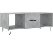 vidaXL Mesa de centro madera contrachapada 102x50x40 cm Blanco, Negro, Blanco brillante Mesita de Salón o Comedor o Auxiliar Mesa de Café Meuble Salón