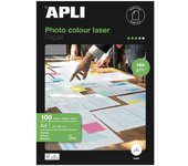 Papel fotográfico láser APLI, DIN A4, 160 g/m², alto brillo