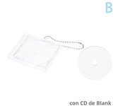 Acrylic Mini CD Album Pendant Keychain Blank Mini CD Box Keychain Suitable For DIY Keychain Backpack Pendant Chain/Clip