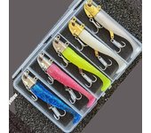 5pcs 24g/105mm Artificial soft Bait Lumious/Glow Mackerel Sea Bullet Bass Snapper Fishing Lure Wobblers Swimbait Jigging Baits