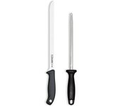 Set de Cuchillos Jamoneros 3 Claveles - Cuchillo 25cm y Chaira de Acero Inoxidable