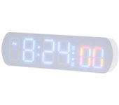 Reloj Despertador Digital LED de Mesa Rectangular con Hora y Temperatura