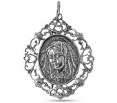 Esperanza Macarena de Sevilla Medalla Plata Ley 925m oxidada 37 mm. cerco calado