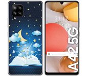 Tumundosmartphone Funda Gel Tpu para Samsung Galaxy A42 5G diseño Libro Cuentos Dibujos