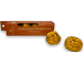 Esferas Mágicas Naranja Pimienta Atracción AROMANZA - Iluminarte Argentina - 4 bombitas defumación Nerolí, Pétalos y Madera