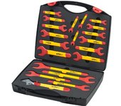 Wiha Juego de llaves planas de una boca aisladas de 6 -32 mm de 21 unid. incl. caja de herramientas (43022)