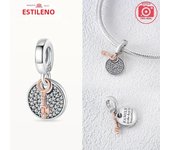 Silver S925 Forever Love Mother Family Sister Heart Charms Beads Fit Pandora Original Bracelet Charm Diy Jewelry Gift for Women