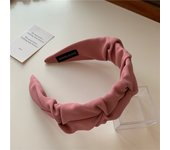 Korean Hair Accessories Solid Color Cotton Crumpled Women's Head Hoop Wide Bezel Makeup Hairbands for Ladies Headwear 2023 New