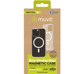 Funda muvit recycletek magsafe para apple iphone 16 pro transparente