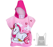 Toalla de Playa Infantil con Capucha  Toalla de Baño Poncho Toalla Poncho Surf para Niñas Niños de 2 a 8 años