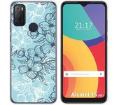 Funda Silicona Transparente para Alcatel 1S 2021 / 3L 2021 diseño Flores 03 Dibujos