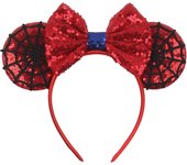 Newest Disney Mickey Mouse Ears Headband Kid Adult Festival Party Sequins 5" Bow Headband Women Baby Girl Party Hair Accessories