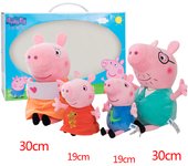 Peppa Pig Plush Toy Original 4pcs set family George Dinosaur Teddy Bear Stuffed Stuffed Animals pink Doll Party decor Child Gift