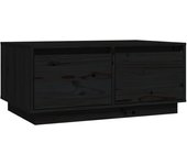 vidaXL Mesa de centro de madera maciza de pino 80x50x35 cm Natural, Blanco, Gris Mesita de Salón o Comedor o Auxiliar Mesa de Café Meuble Salón