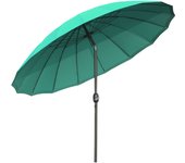 Outsunny Sombrilla de Jardín Ø250x240 cm con Manivela Parasol Exterior con Mecanismo de Inclinación y Poste Desmontable de Metal para Terraza Piscina Patio