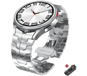 Luxury Stianless Steel Band for Samsung Galaxy Watch 6 4 5 pro 40 44mm classic 42 46mm 43 47mm Curved End Bracelet No Gaps Band