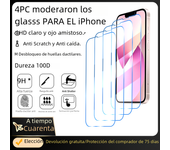 4PCS Tempered Glass for iPhone 11 12 13 14 Pro Max Screen Protector for iPhone 14 13 12 11 Pro 13 12 Mini X XR XS Max 7 8 Glass