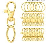 20 rotating lobster clasp with keychain 10 Keychain 10 keychain decoration DIY crafts 35mm / 1.38in