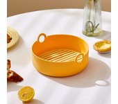 Silicone Air Fryers Oven Baking Tray Pizza Fried Chicken Airfryer Easy To Clean Basket Reusable Airfryer Pan Liner Accessories