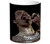 Taza Queen y Freddie Mercury. Musica. Rock and Roll