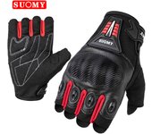 SUOMY Summer Men Half Finger Motorcycle Gloves Women Red Non-slip Motocross Racing Fingerless Gloves Moto Biker Cycling Gloves