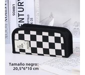 Kawaii Plaid Pencil Case Large Capacity Cute Portable Pen Box Back to School Office Supplies Korean Makeup Storage Stationery