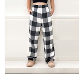 Women'S Plush Pajama Pants Soft Elastic Waist Mid-High Rise Sleep Pants Classic Plaid Pant Belt 2 Pockets Perfect For Winter