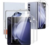 Hydrogel Film for Samsung Galaxy Z Fold 5, Front and Back Screen Protector, Built-in Keeper, EPU Soft Film, Non-Glass, 4 in 1
