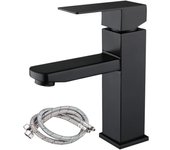 Baño Grifo Negro, Grifo Negro, Negro Grifo Baño Mate, Grifo Cascada Negro, Grifo de baño Negro mate, Grifo Baño Negro, monomando Grifo de lavabo para Lavabos Baño Negro